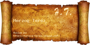 Herzog Teréz névjegykártya